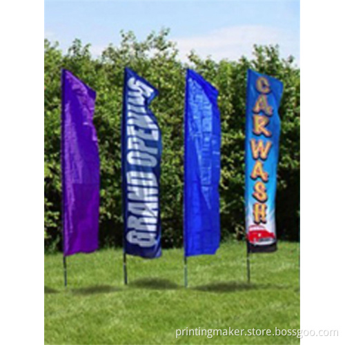 Feather flags banner with dye - sulimation printing on double sides
